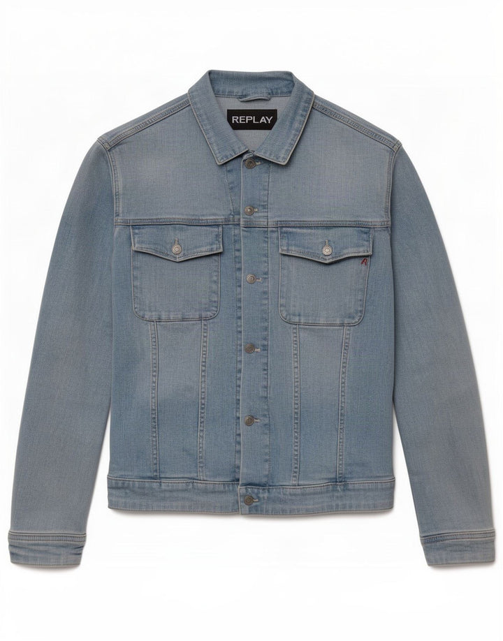 Replay Herre Denim Jacket UK 40 Large Blue Cotton