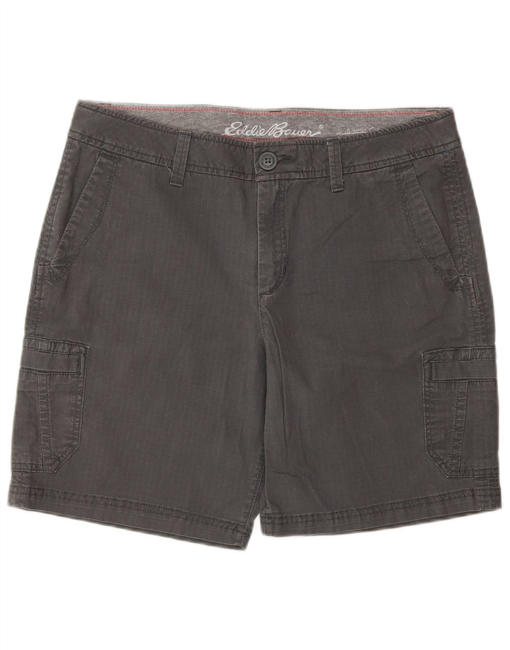 Eddie Bauer Dame Slightly Curvy Cargo Shorts US 6 Medium W30 Grå Bomuld