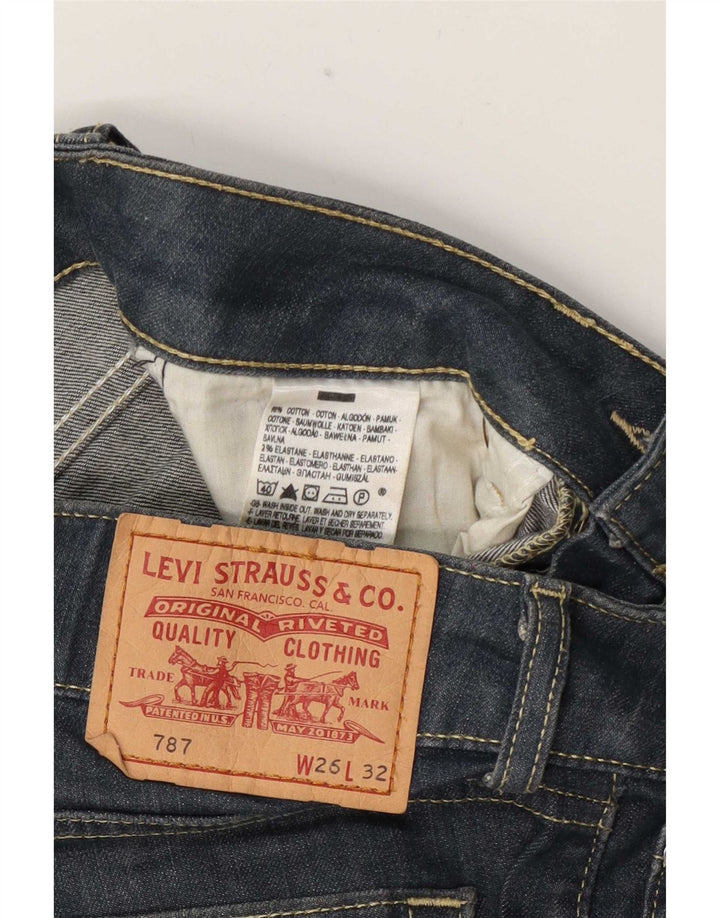 Levi's lige jeans til kvinder W26 L32 marineblå bomuld