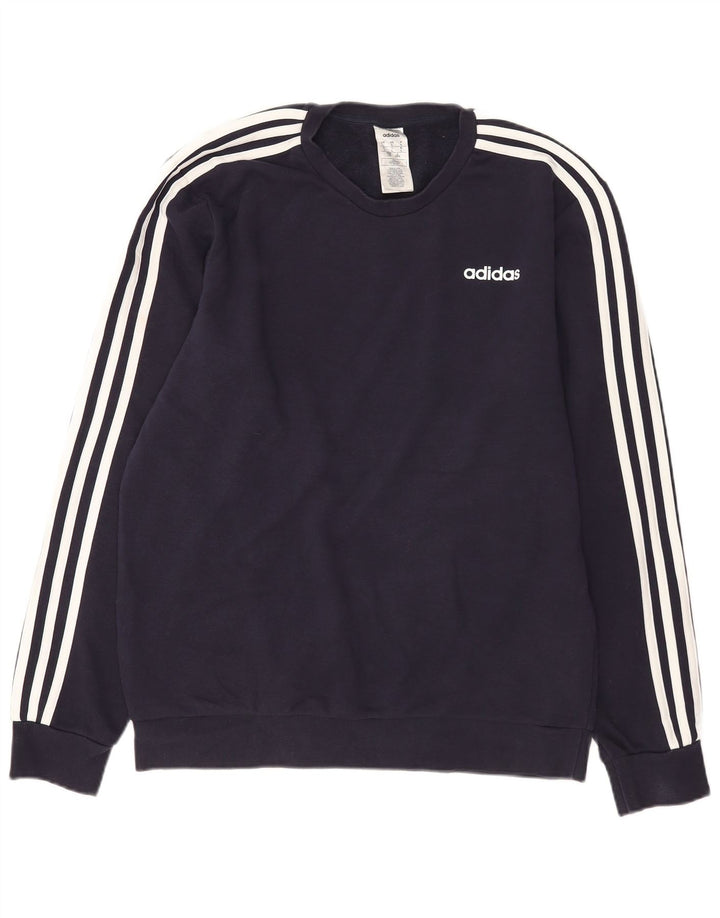 Adidas Sweatshirt til mænd, stor marineblå bomuld