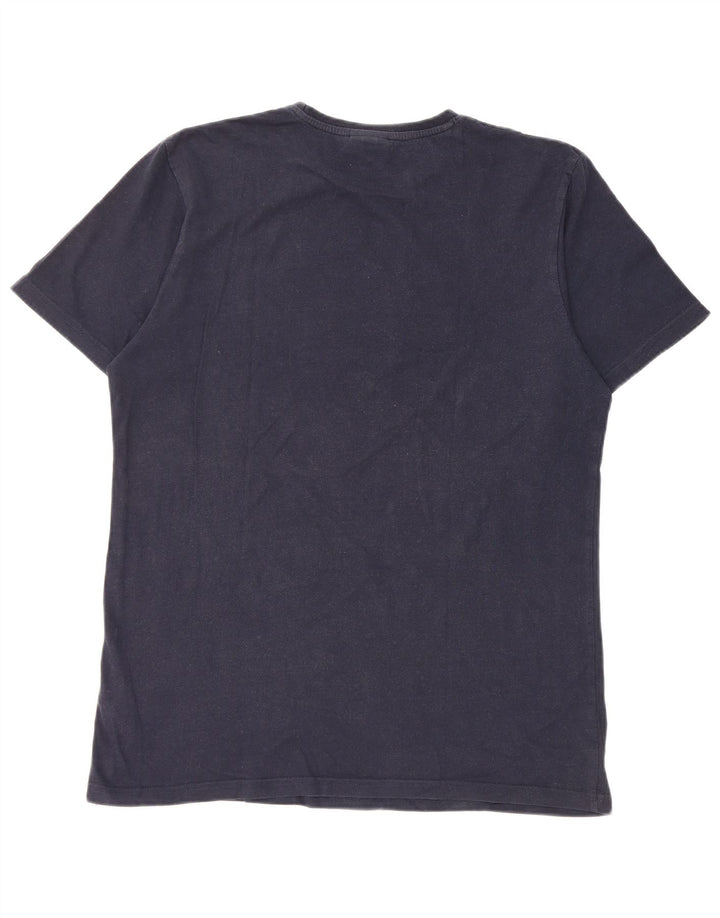 Ellesse Herre Italia Grafisk T-Shirt Top Medium Navyblå Bomuld