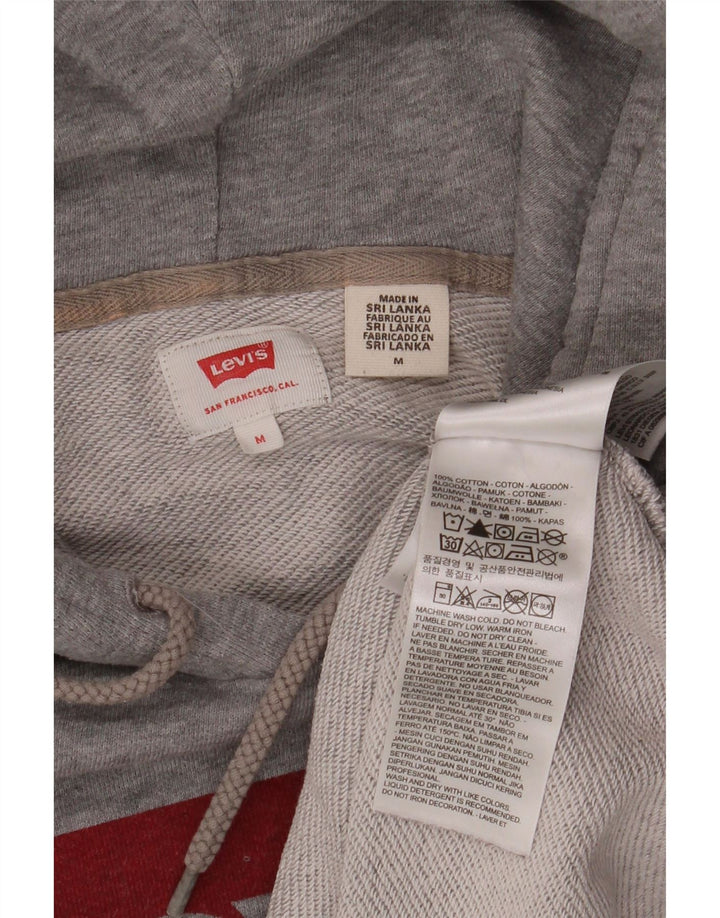 LEVI'S Grafisk hættetrøje til mænd mellemgrå bomuld