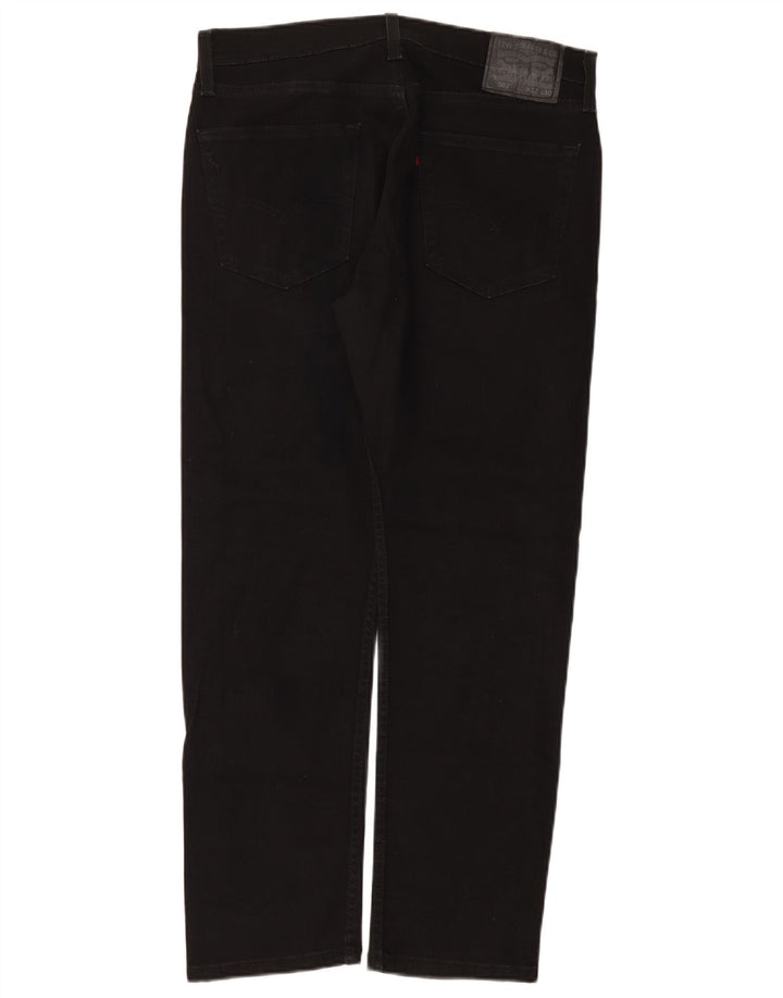 Levi's Herre 502 tilspidsede jeans W32 L30 sort bomuld