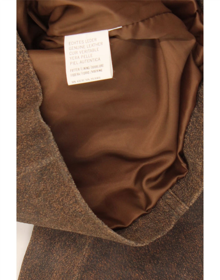 Vintage dame 5-knaps ruskindsblazerjakke IT 42 Medium Brun