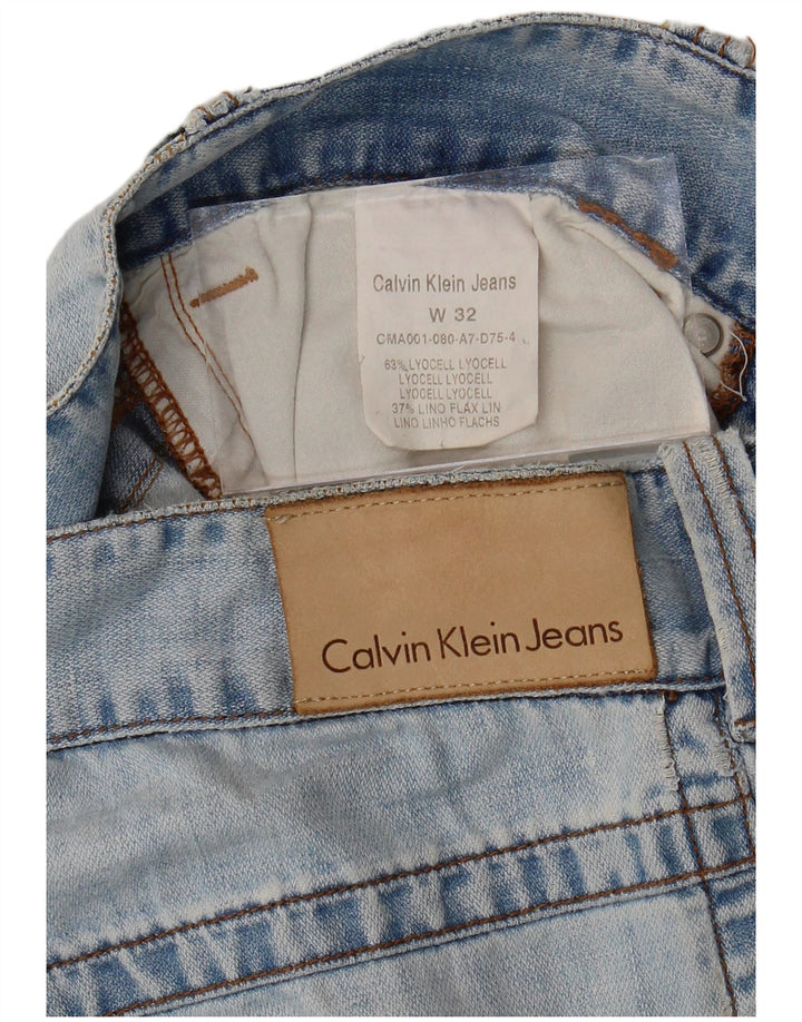 CALVIN KLEIN Straight jeans til mænd W32 L30 Blå Lyocell