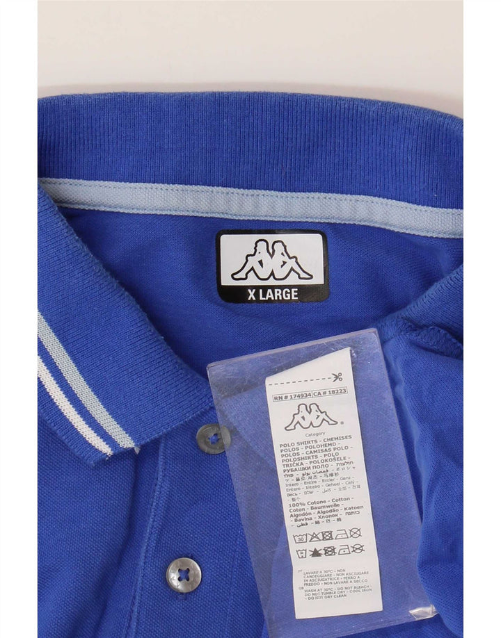 Kappa herre poloshirt XL blå bomuld