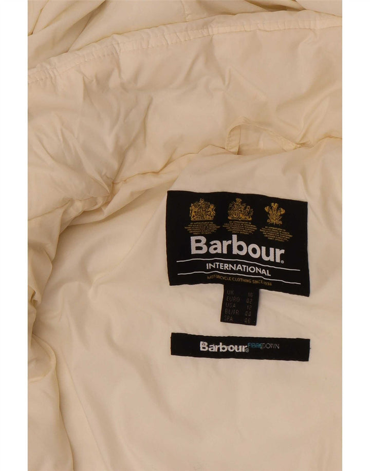 Barbour Polstret hættejakke til kvinder UK 16 Large White