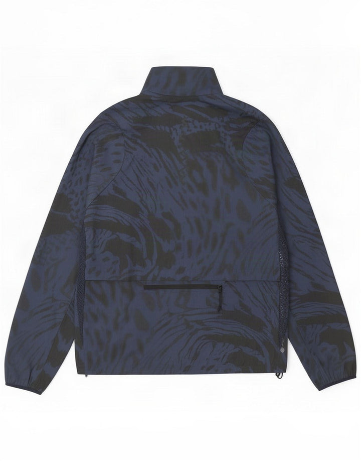 Adidas kvinders abstrakt mønster træningsdragt topjakke UK 8/10 Small Navy Blue