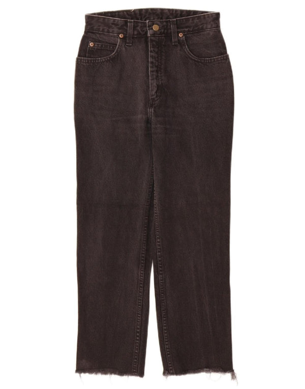 Lee Womens Crop højtaljede jeans W28 L26 sort bomuld