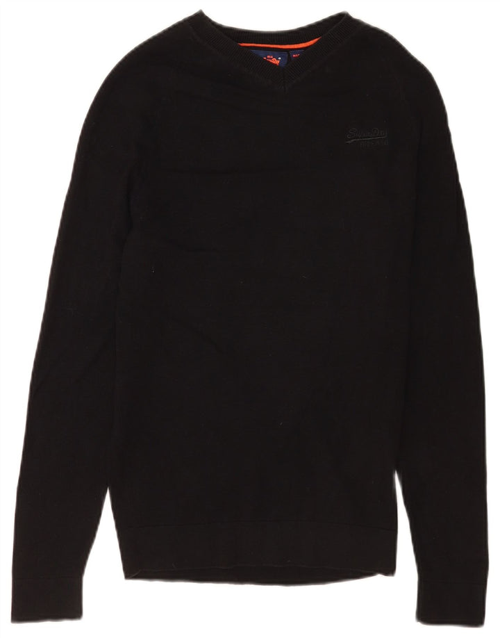 Superdry Herre V-hals sweater XS Sort bomuld