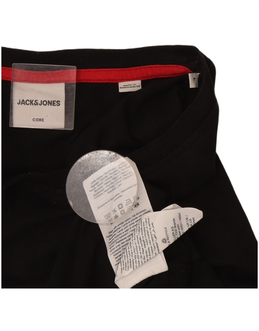 Jack & Jones Herre T-Shirt Top Stor Sort Bomuld
