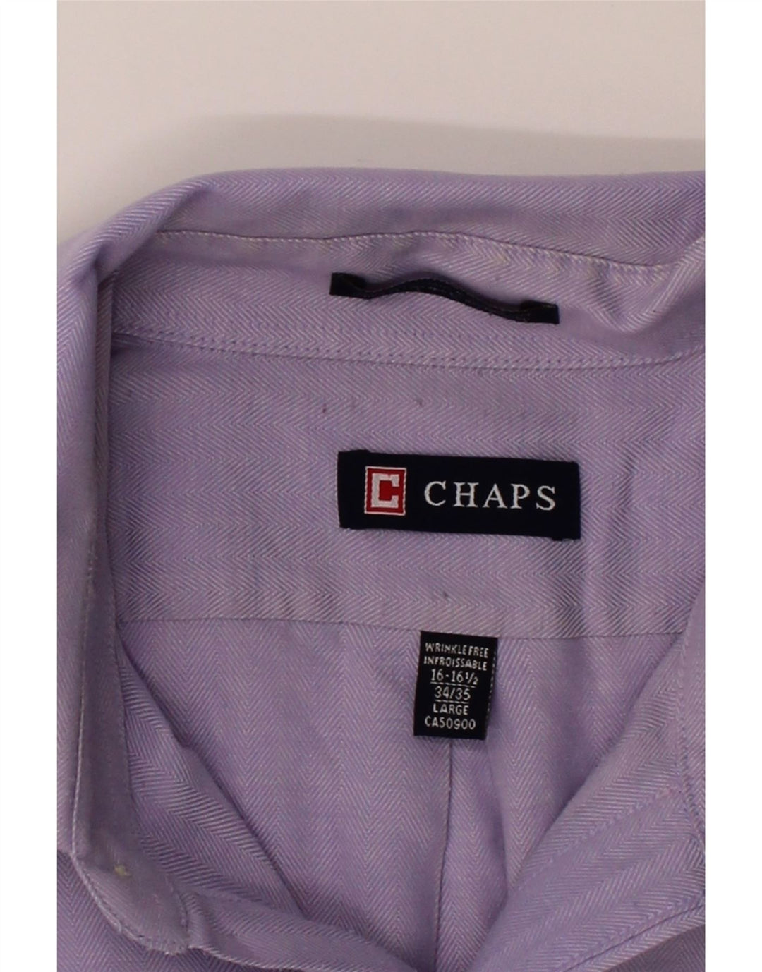 CHAPS Mens Shirt Size 16 16 1/2 Large Purple Cotton Vintage Chaps and Second-Hand Chaps from Messina Hembry 
