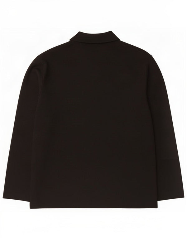 Zara Langærmet Polo Shirt til mænd Medium Sort Viscose