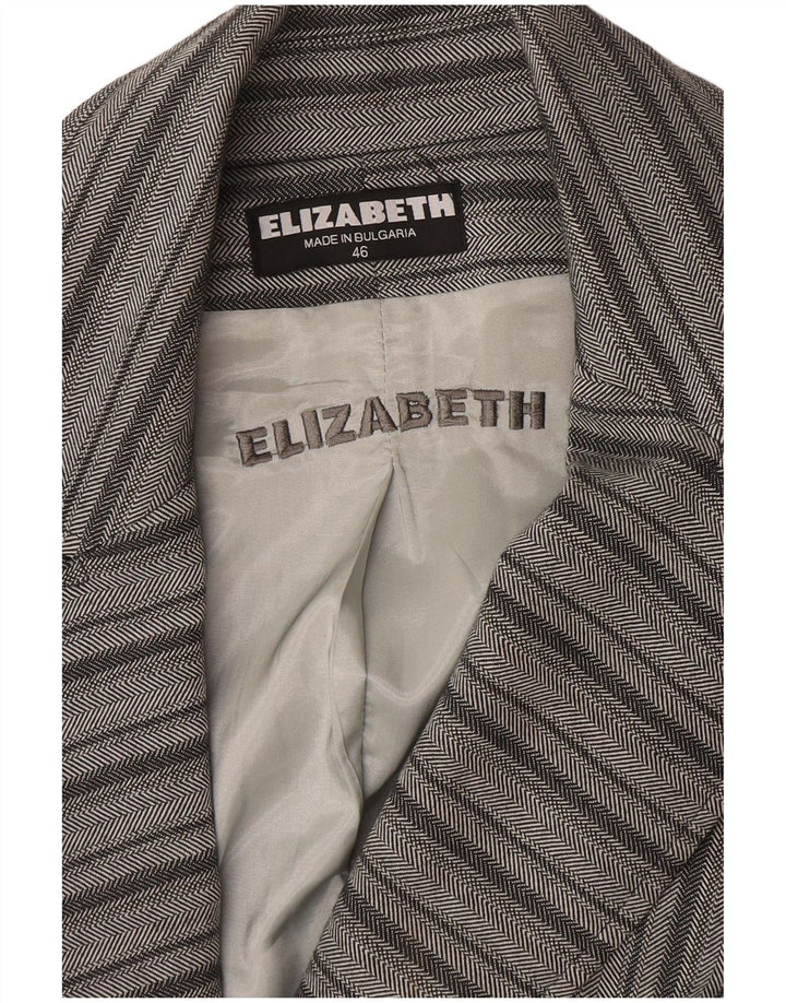 Vintage dame 2-knaps blazerjakke EU 46 XL Gråstribet