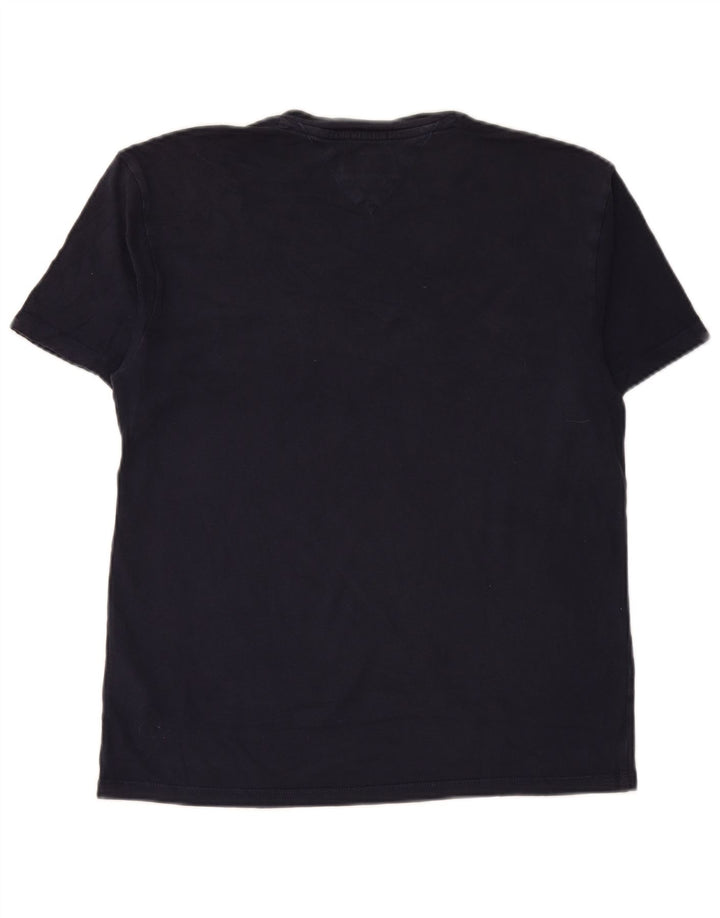 TOMMY HILFIGER Herre Regular Fit grafisk T-shirt Top Lille marineblå bomuld