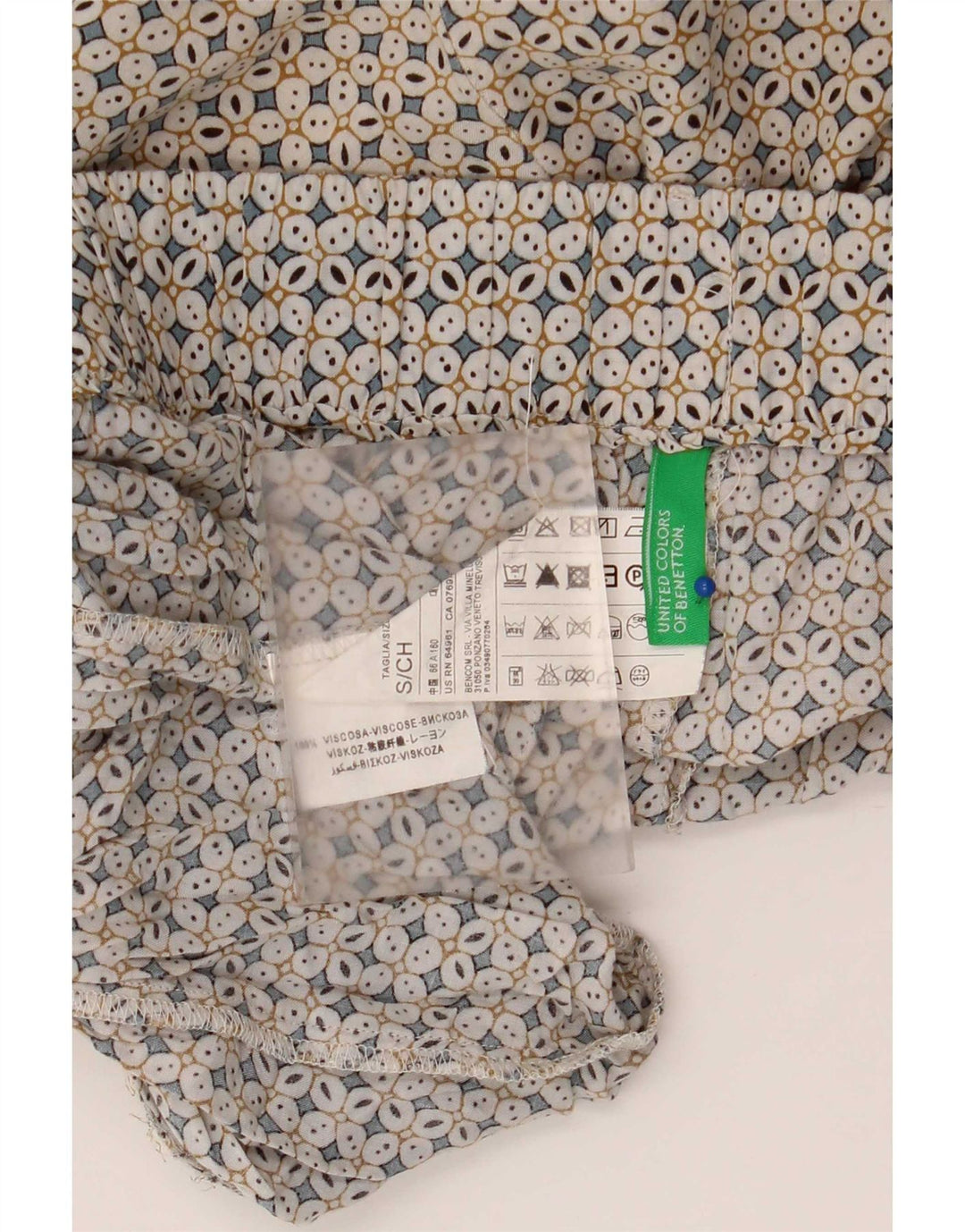 Benetton Dame Casual Bukser Små W30 L29 Flerfarvet Geometrisk