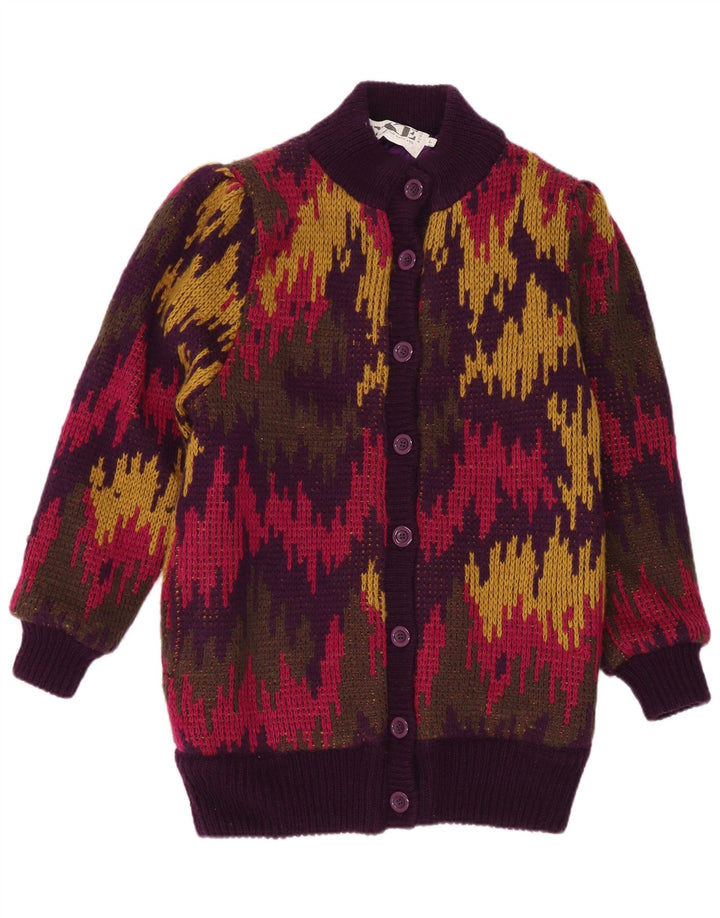 EXE kvinders abstrakt mønster cardigan sweater UK 16 Large Multicolor