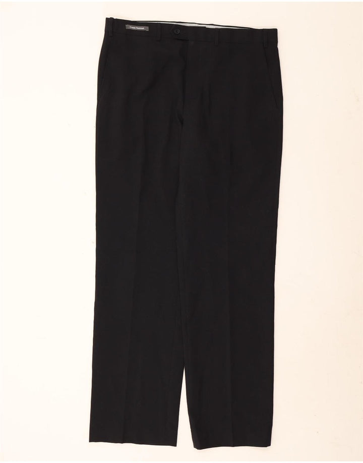 Marks & Spencer Straight Suit Bukser til mænd W36 L33 Marineblå polyester