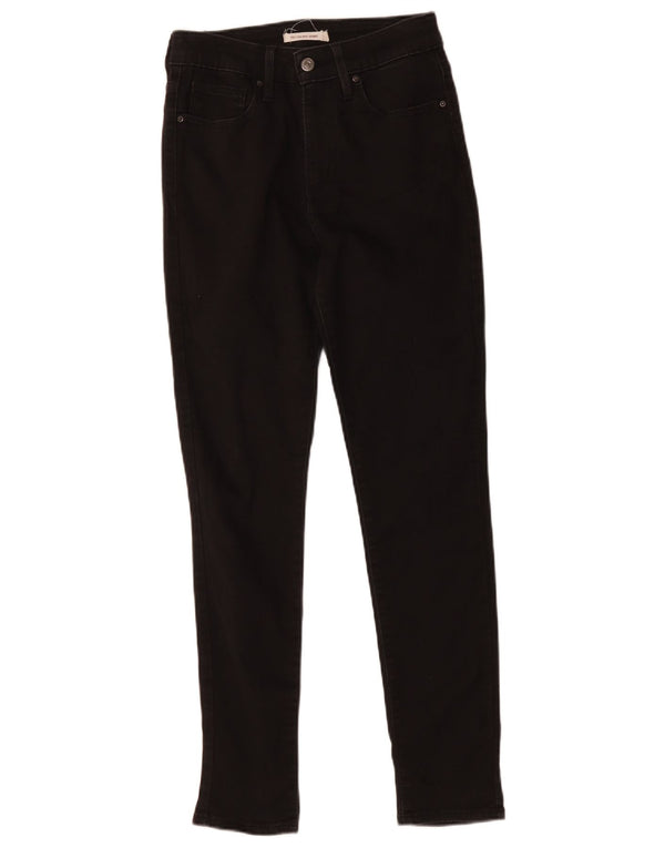 Levi's Womens 721 High Rise Skinny Jeans W28 L30 Black Cotton