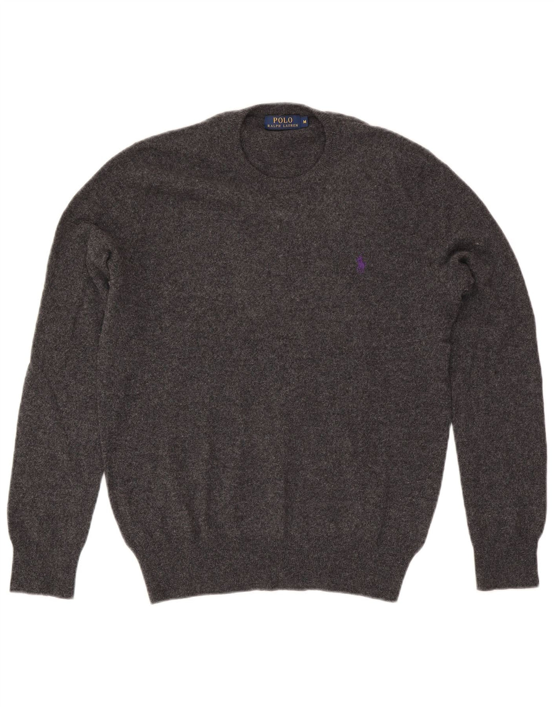 Polo Ralph Lauren Herre Crew Neck Jumper Sweater Medium Grey Uld