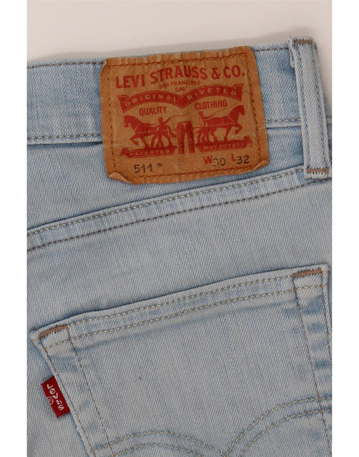 LEVI'S Womens 511 Slim Jeans W30 L32 Blue Cotton Vintage Levi's and Second-Hand Levi's from Messina Hembry 