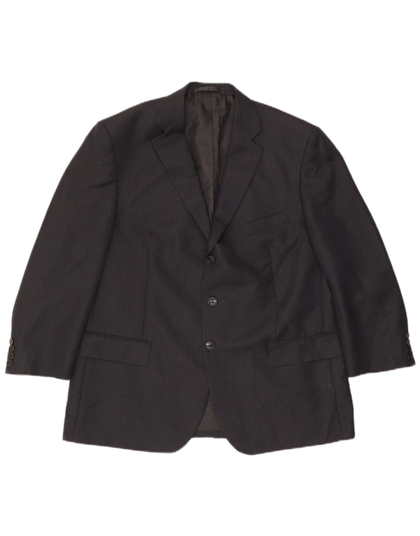Marks & Spencer Herre 3-knaps blazerjakke UK 44 XL Marineblå nålestribe