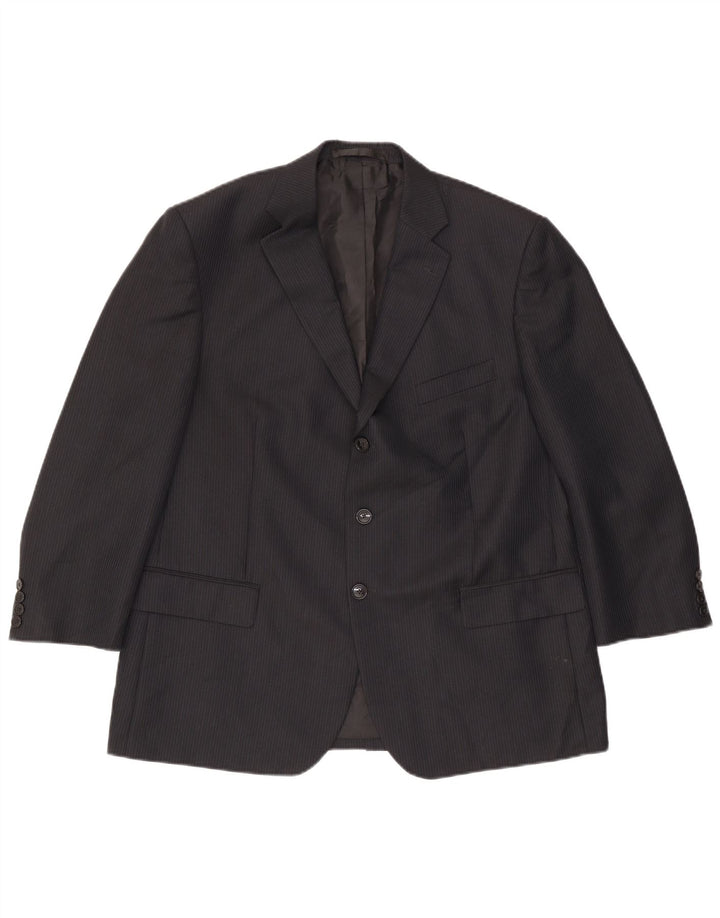Marks & Spencer Herre 3-knaps blazerjakke UK 44 XL Marineblå nålestribe