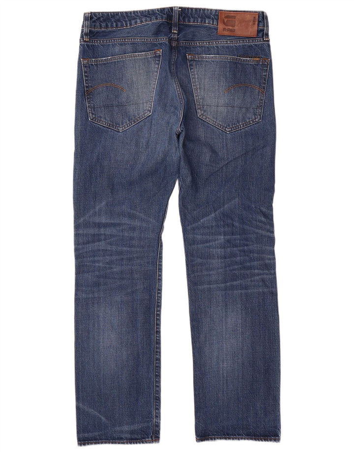 G-Star Straight Jeans til mænd W34 L32 Blå Bomuld