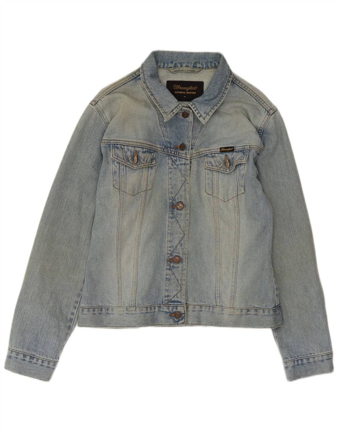 WRANGLER Dame denimjakke UK 18 XL Blå Bomuld