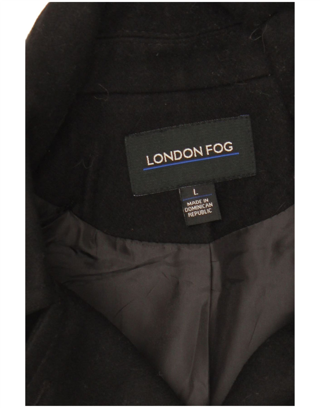 LONDON FOG Womens Pea Coat UK 16 Large Black