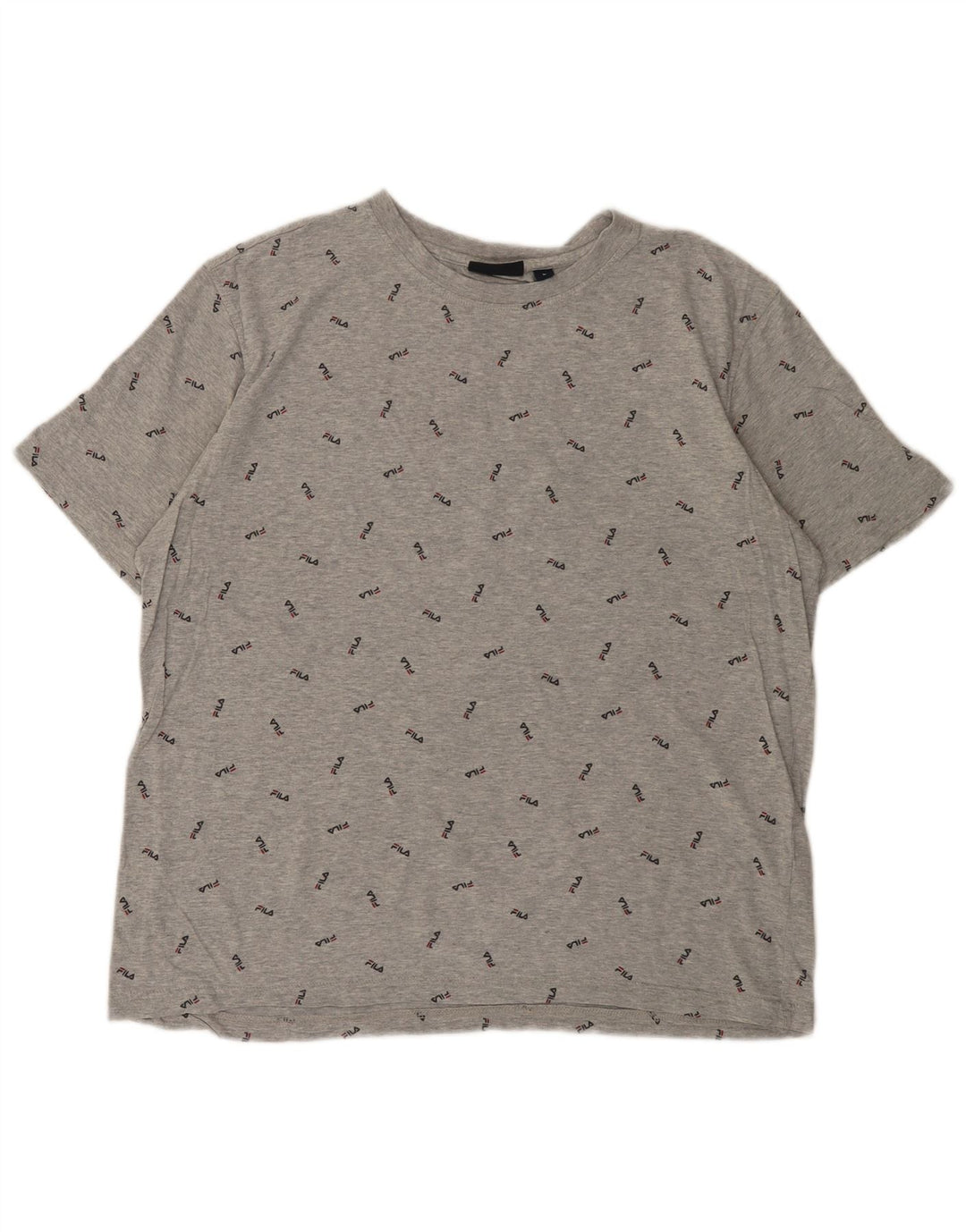 FILA Herre Grafisk T-Shirt Top Stor Grå Bomuld