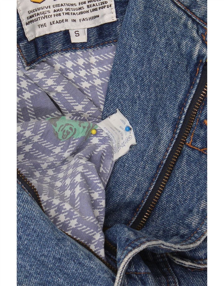 POP 84 Mens Denim Jacket UK 36 Small Blue Cotton