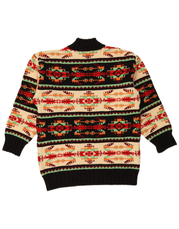 Kookai Dame Turtle Neck Jumper Sweater UK 16 Stor Flerfarvet
