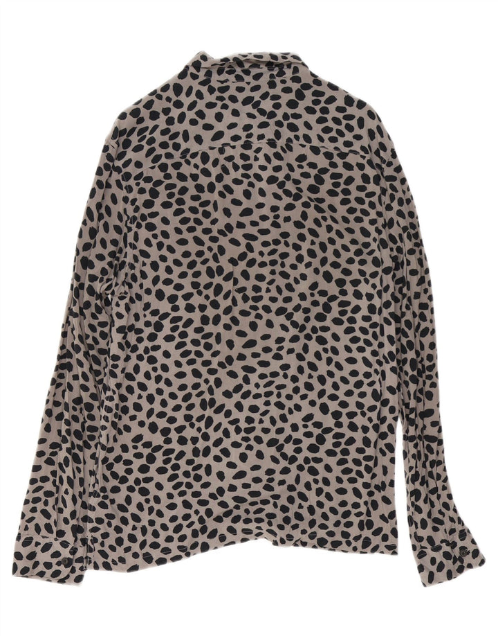 All Saints Herreskjorte Stor Grå Animal Print Viscose