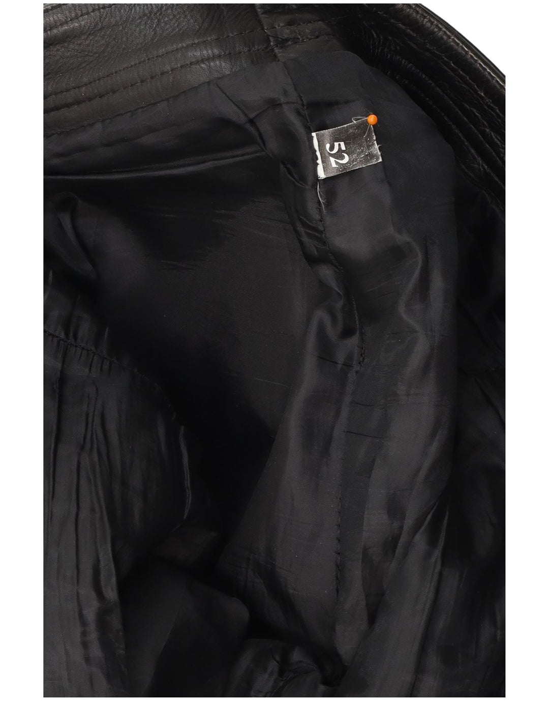 VINTAGE Lige læderbukser til mænd W30 L30 Sort