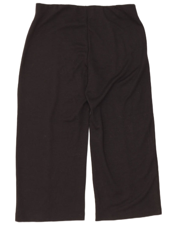 Marks & Spencer Kvinder Casual Bukser med brede ben UK 20 2XL W40 L30 Sort
