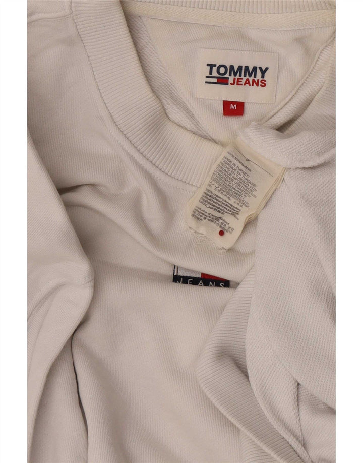 Tommy Hilfiger Herre Sweatshirt Jumper Medium Hvid Bomuld