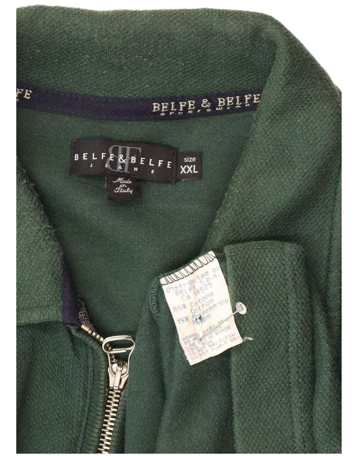 Belfe & Belfe Herre træningsdragt Topjakke 2XL Grøn Bomuld