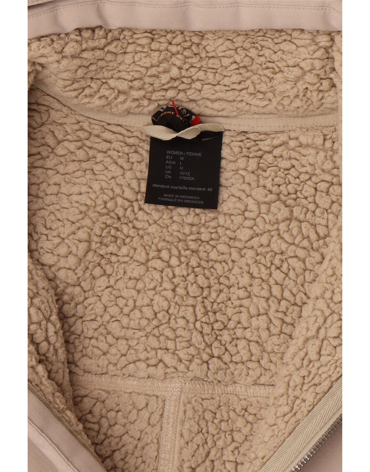 Jack Wolfskin Dame Hooded Windbreaker Coat UK 10/12 Medium Beige