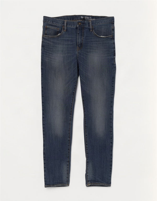 Gap Mens Skinny Jeans W36 L32 Blue Cotton