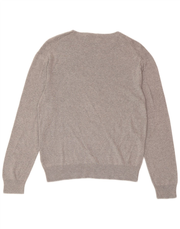 POLO RALPH LAUREN Herre Slim Fit Boat Neck Jumper Sweater Medium Grå