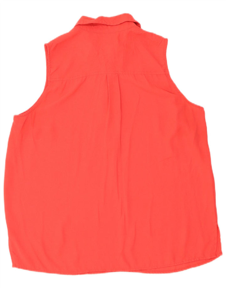 MICHAEL KORS Dame ærmeløs bluse Top UK 14 Large Red