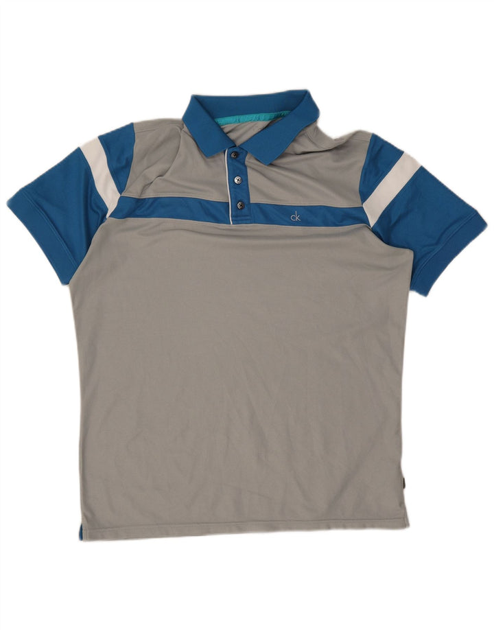 Calvin Klein herre poloshirt mellemgrå Colourblock Polyester
