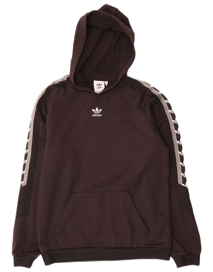 Adidas Grafisk hættetrøje til mænd Small Black Colourblock Polyester