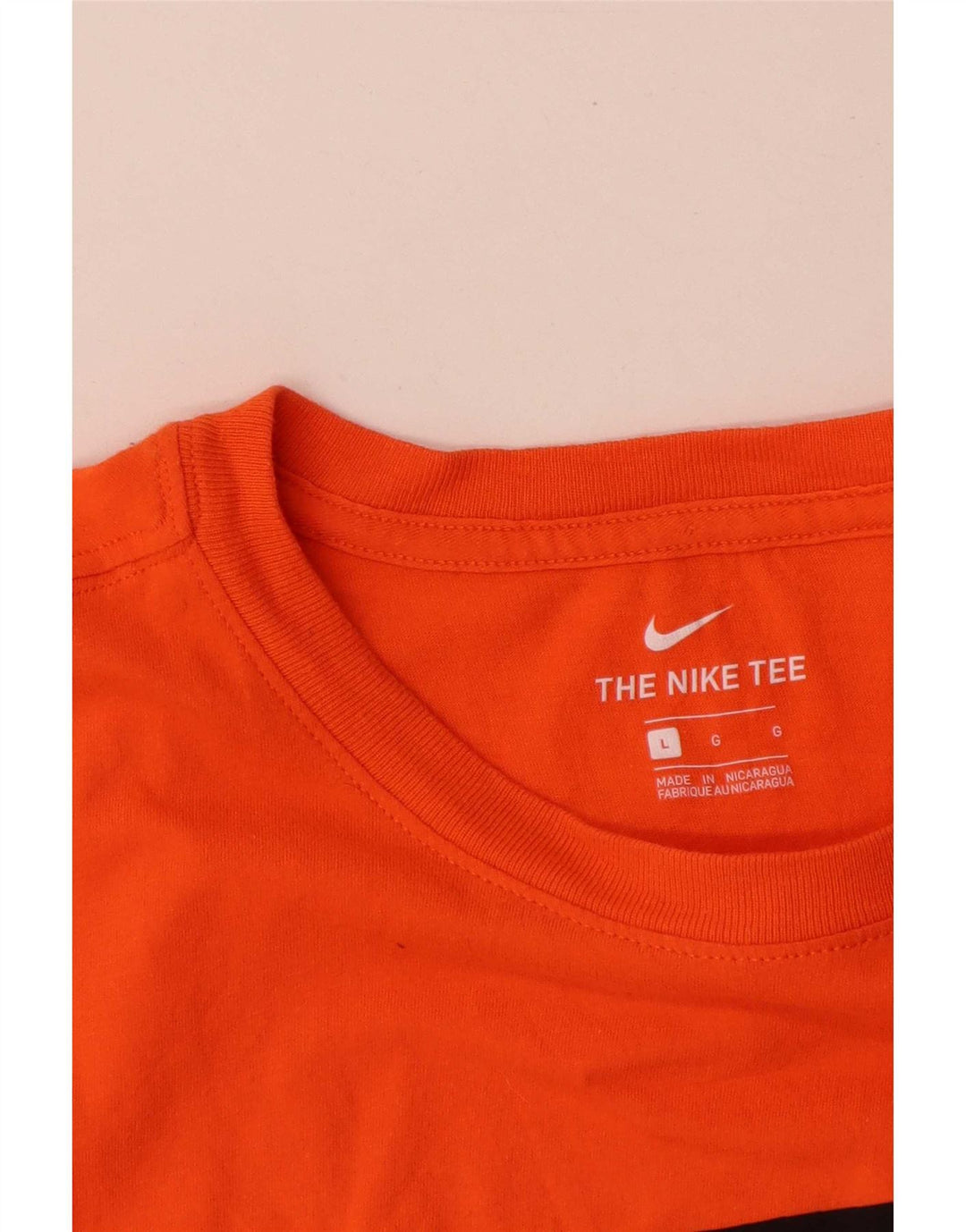 Nike grafisk T-shirt top til mænd, stor orange bomuld