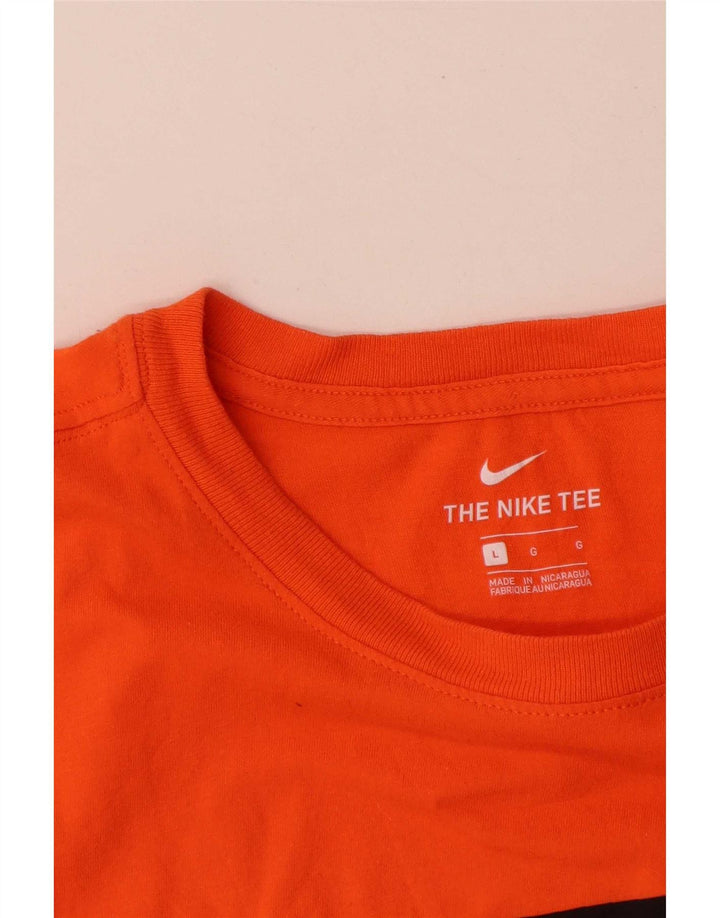 Nike grafisk T-shirt top til mænd, stor orange bomuld