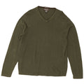 Eddie Bauer Herre V-hals sweater Medium Khaki Bomuld