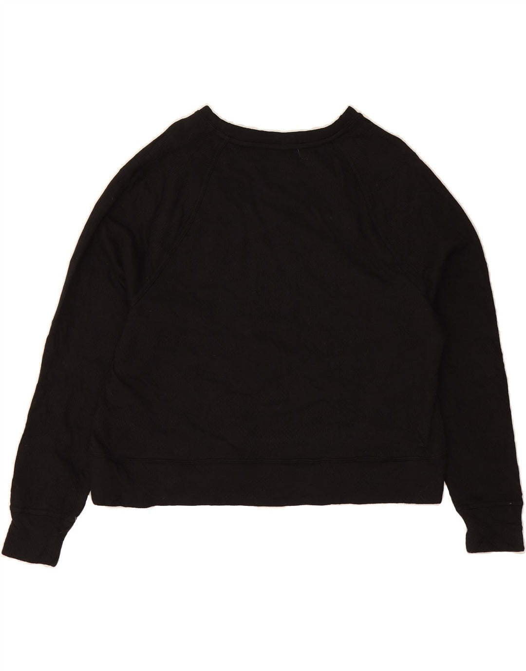 CHAMPION Womens Oversized Sweatshirt Jumper UK 14 Medium Black Cotton Vintage Champion and Second-Hand Champion from Messina Hembry 