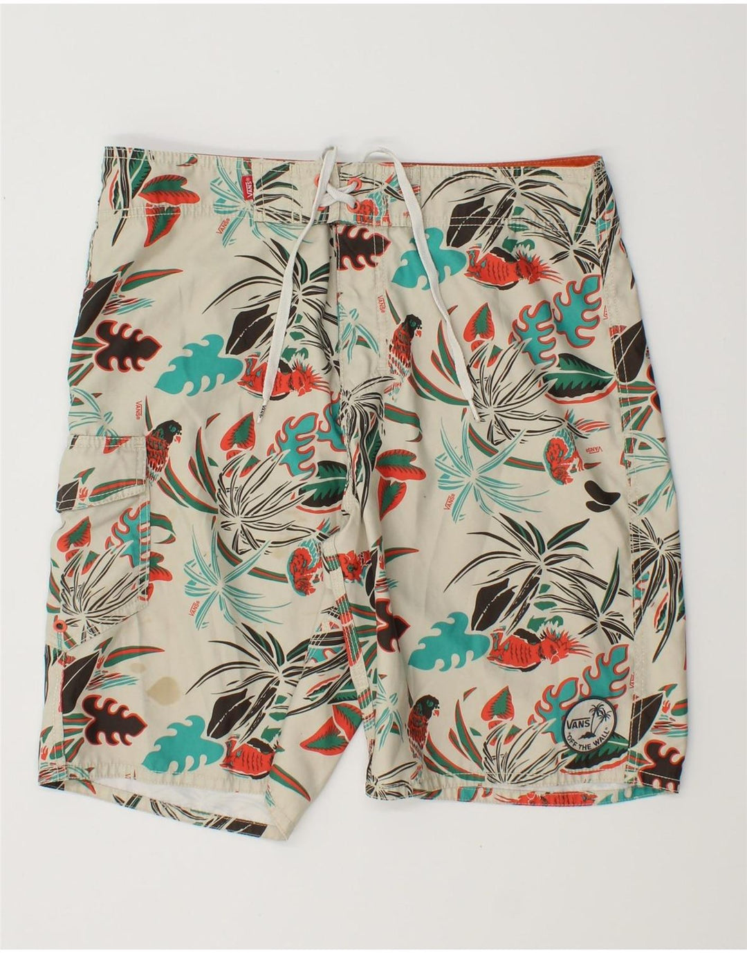 Vans Herre badeshorts Medium White Floral Polyester