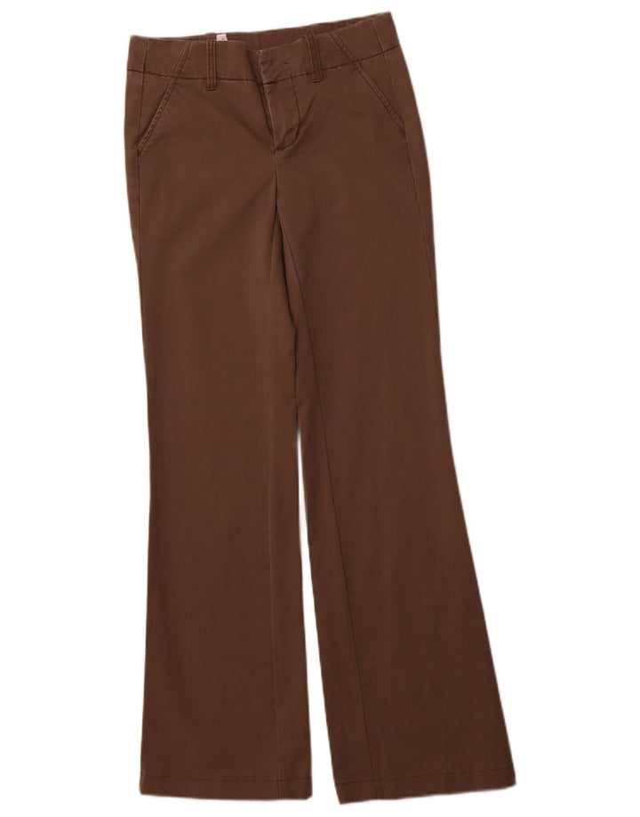 BENETTON Dame Bootcut Chino Bukser IT 38 XS W26 L30 Brun Bomuld